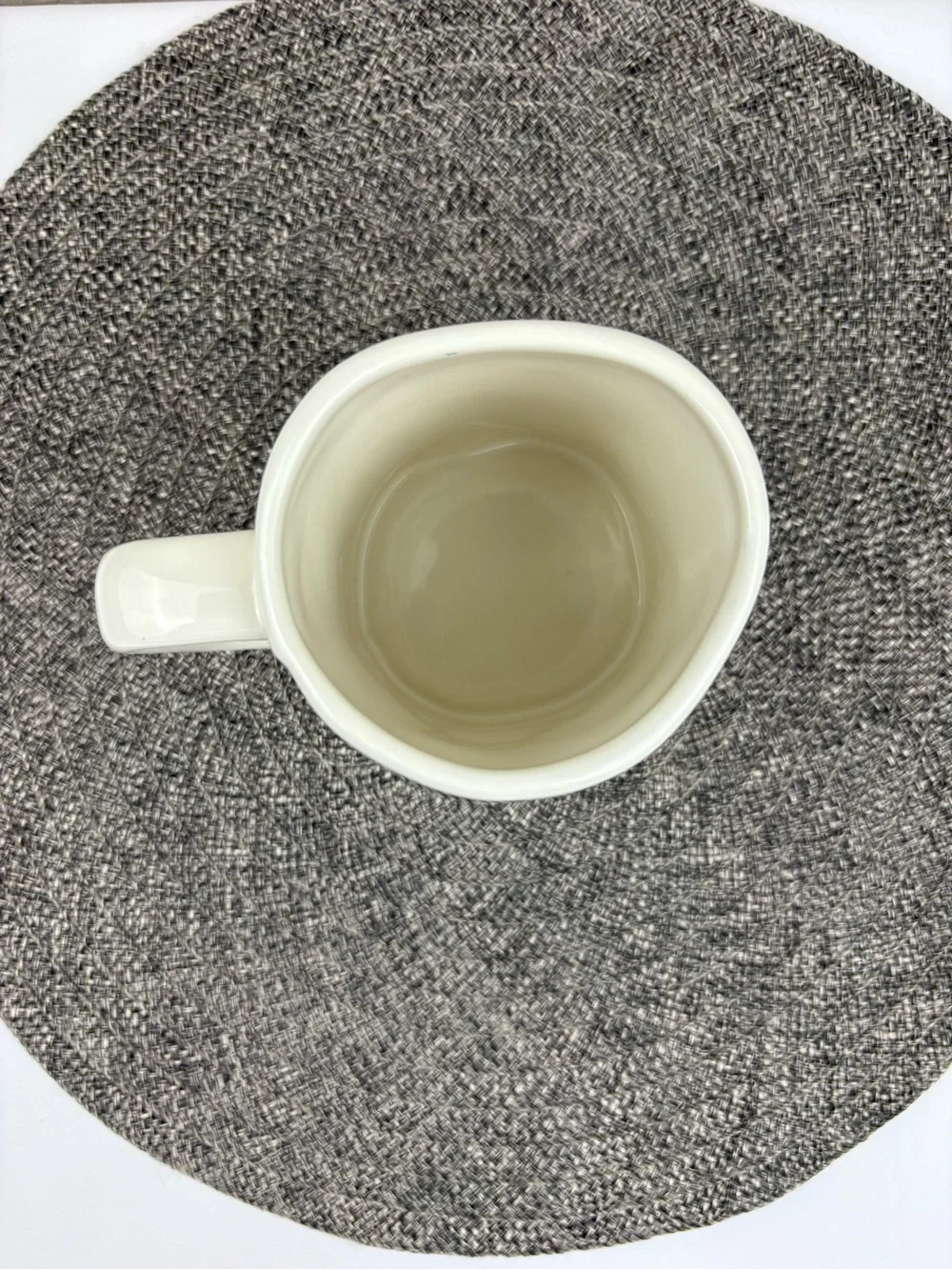 Rae Dunn White “PRAY” Mug Featuring the Signature Artisan-Style Lettering.